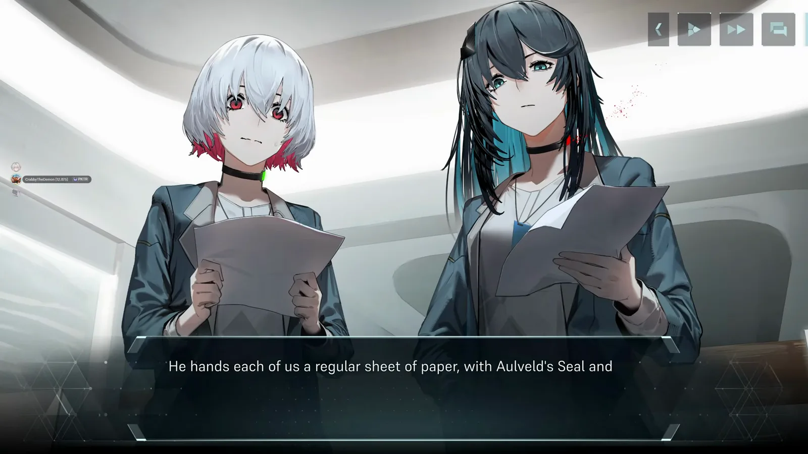 In Falsus story scene of the girls reading the A.A.R.C. leaflet describing a government scheme for student progress In Falsus story scene of the girls reading the A.A.R.C. leaflet describing a government scheme for student progress