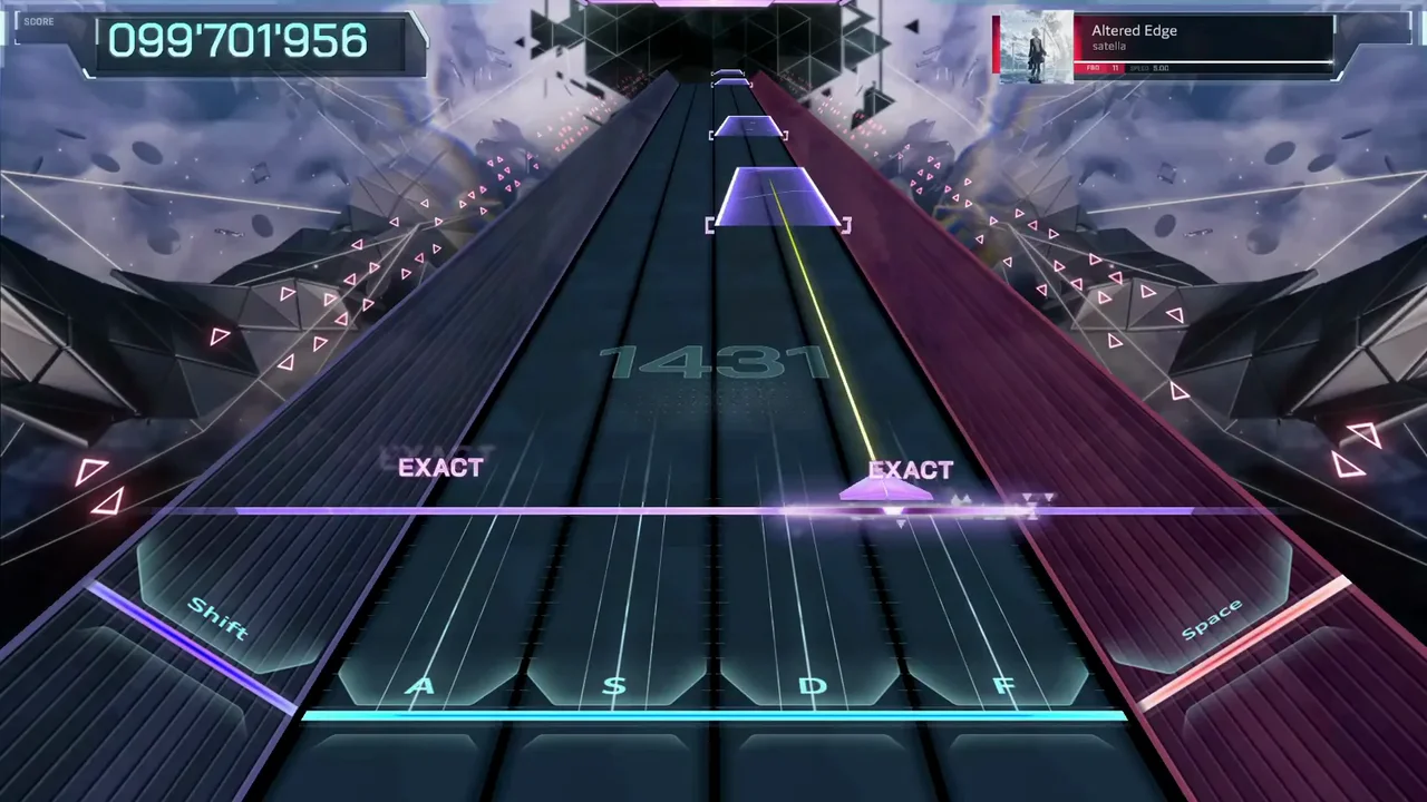 The watermark stands at 1431 with EXACT calls still landing at 099'701'956 — four notes from Altered Edge's end