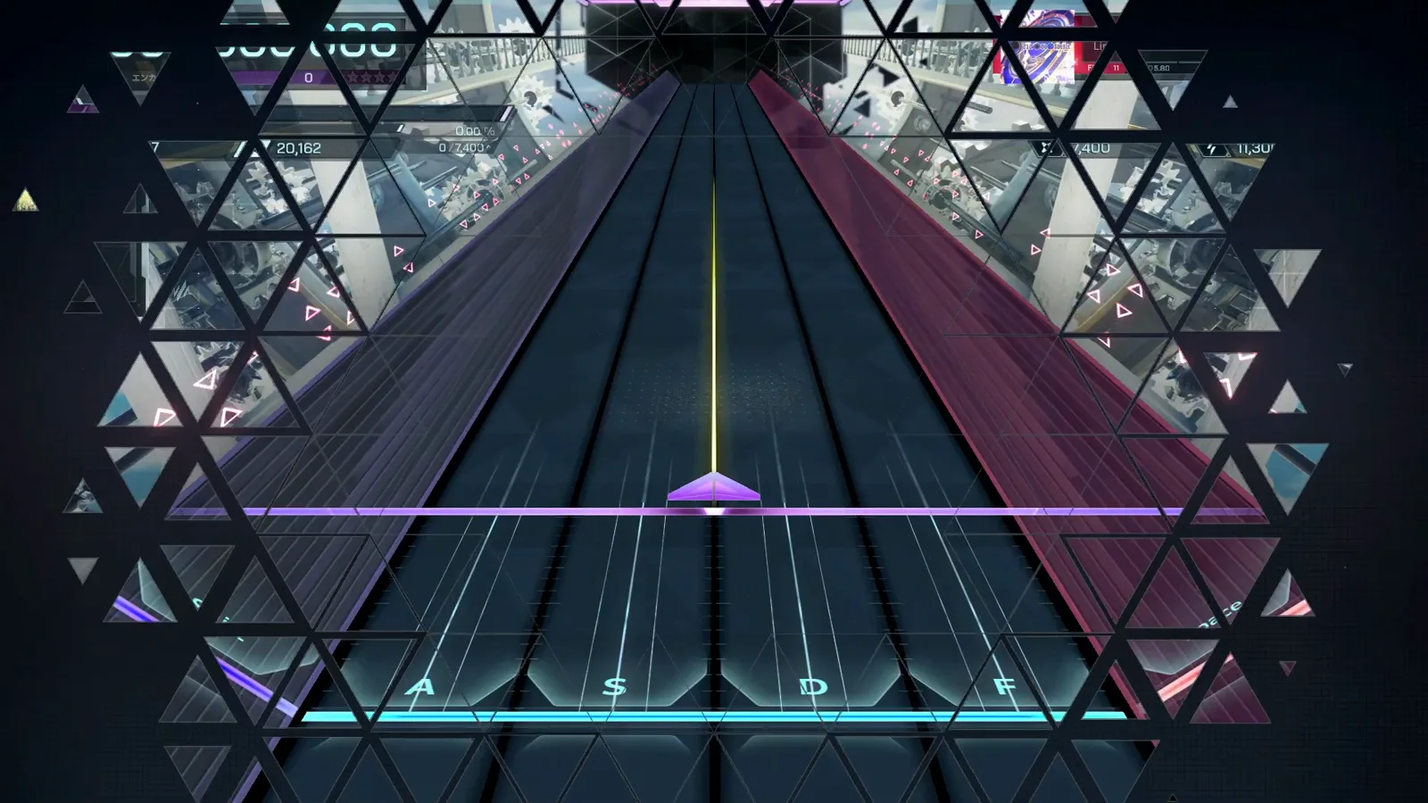 The Chronomia FBD 11 field assembles through a kaleidoscope prism transition in In Falsus with the deck at 7 400 and 11 300