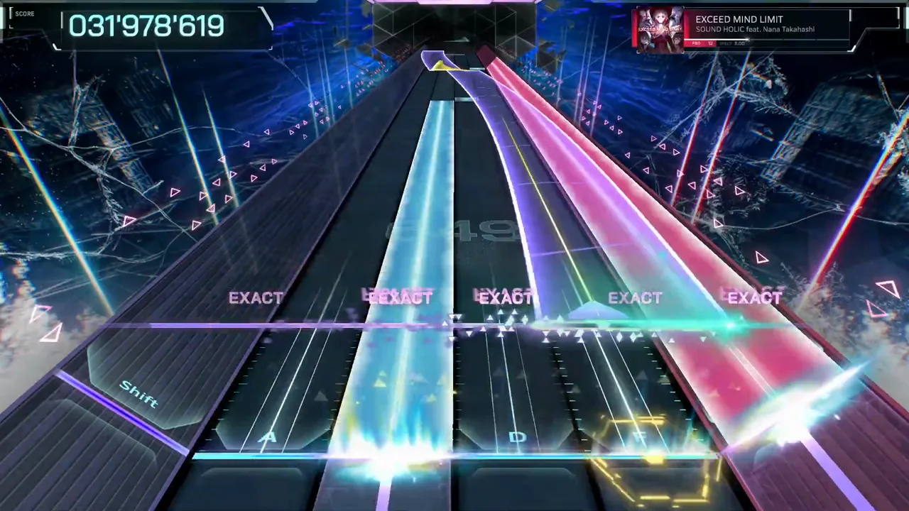 Cyan and crimson lasers cross the In Falsus highway at 031'978'619 in the EXCEED MIND LIMIT FORBIDDEN 12 run Cyan and crimson lasers cross the In Falsus highway at 031'978'619 in the EXCEED MIND LIMIT FORBIDDEN 12 run