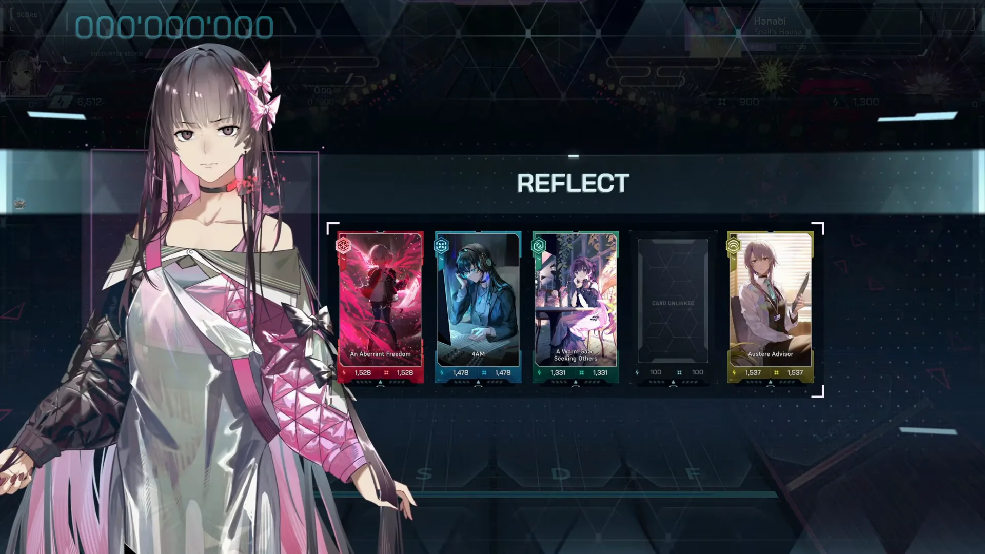 The REFLECT deck for Hanabi ULT 9 in In Falsus lists four cards and one empty slot, with no Assist Mode wording