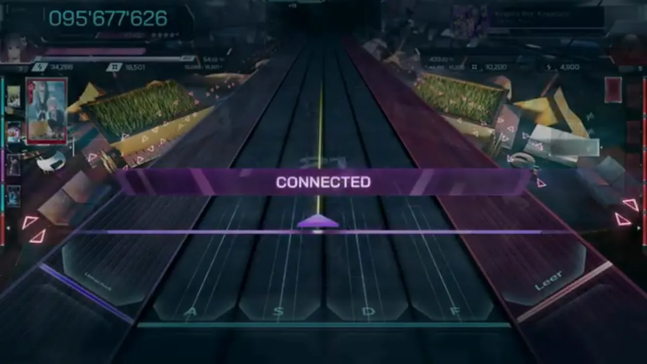 The purple CONNECTED encounter banner crosses the empty In Falsus highway with the counter frozen at 095'677'626 The purple CONNECTED encounter banner crosses the empty In Falsus highway with the counter frozen at 095'677'626