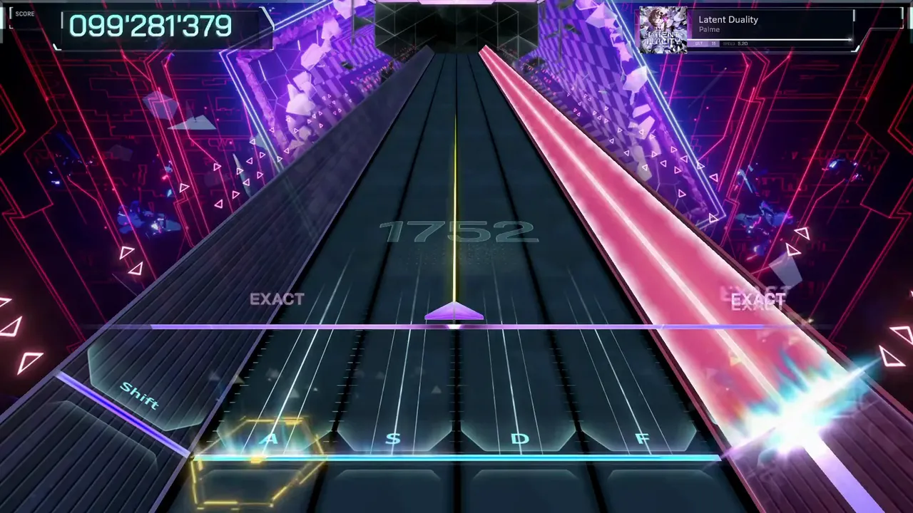 The In Falsus watermark reads 1752 under a pink wide beam at 099'281'379 as Latent Duality ULT 11's final wall arrives The In Falsus watermark reads 1752 under a pink wide beam at 099'281'379 as Latent Duality ULT 11's final wall arrives
