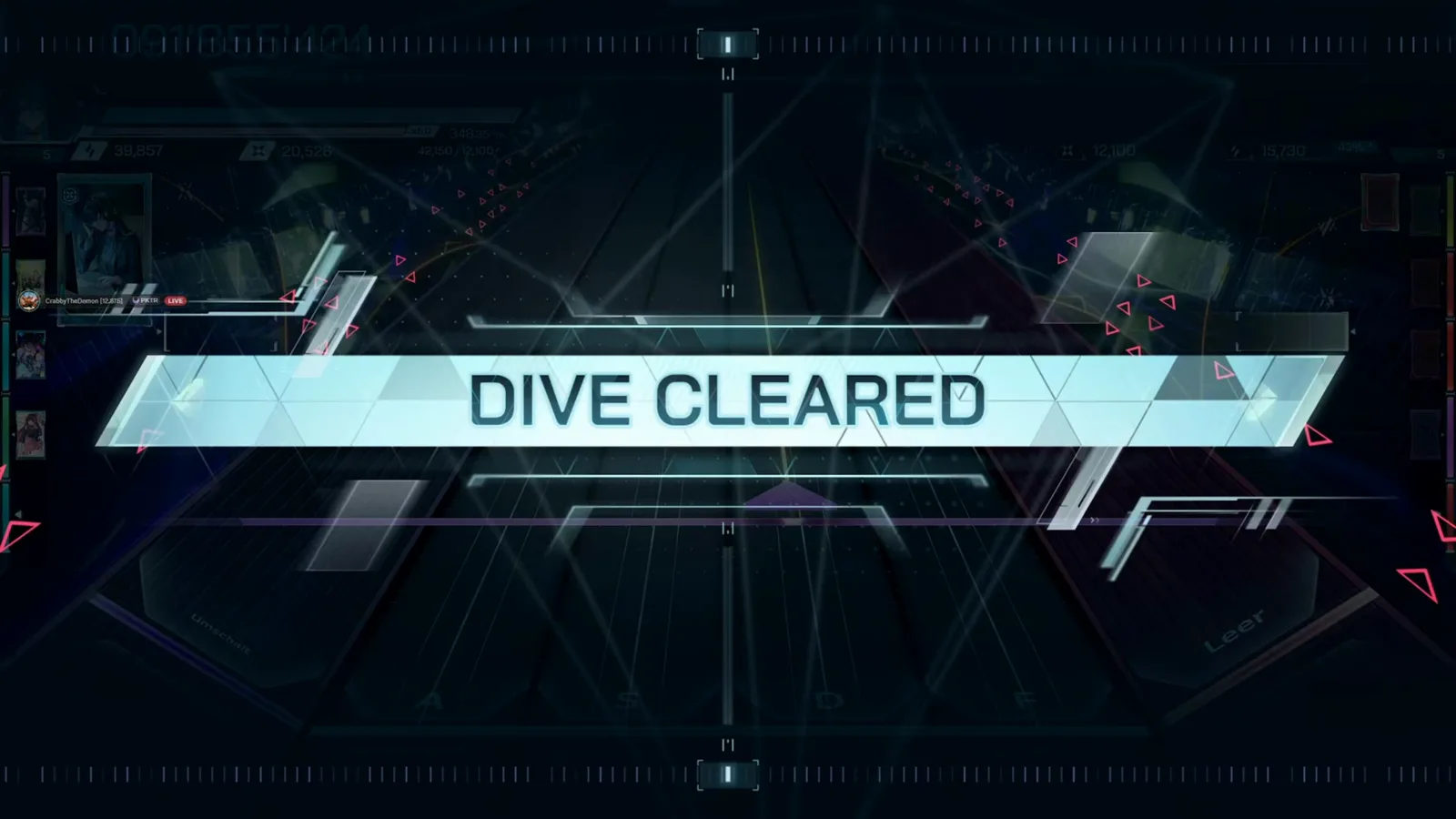 The DIVE CLEARED banner confirms the Lights Out ULT 10 sightread survived in In Falsus The DIVE CLEARED banner confirms the Lights Out ULT 10 sightread survived in In Falsus