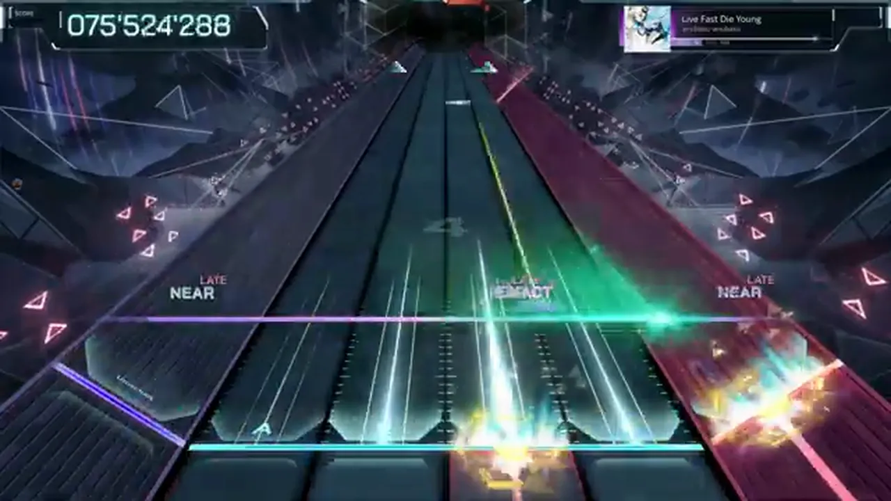 NEAR marks both edges of the In Falsus field as a green beam crosses at 075'524'258 in Live Fast Die Young ULT 10