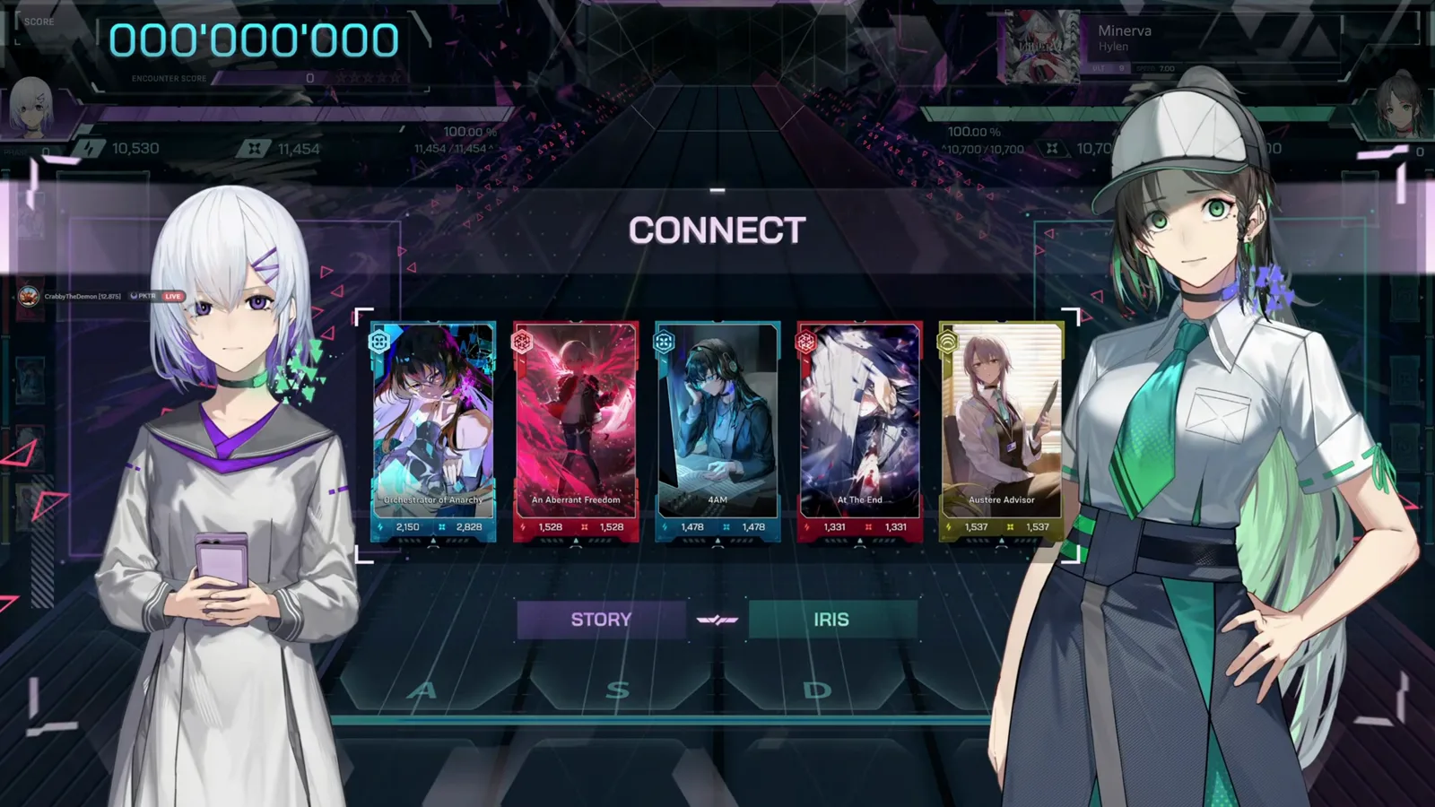 The In Falsus CONNECT screen pairs IRIS with a five-card deck and pins Minerva ULT 9 at SPEED 7.00 The In Falsus CONNECT screen pairs IRIS with a five-card deck and pins Minerva ULT 9 at SPEED 7.00