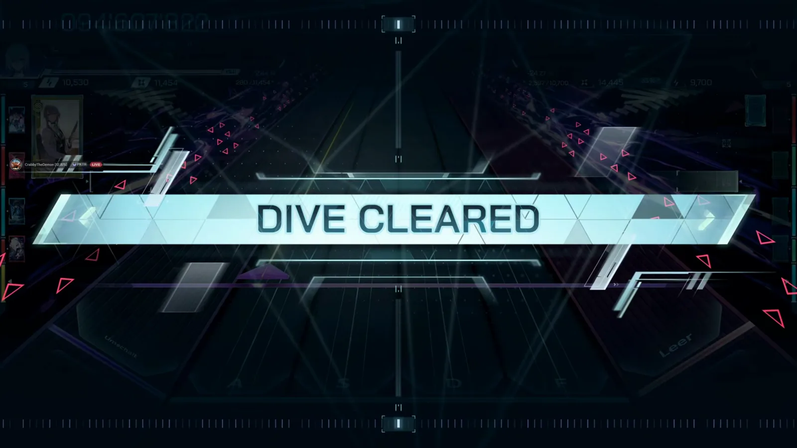 A full-screen DIVE CLEARED banner seals the first clear of Minerva ULT 9 in In Falsus A full-screen DIVE CLEARED banner seals the first clear of Minerva ULT 9 in In Falsus