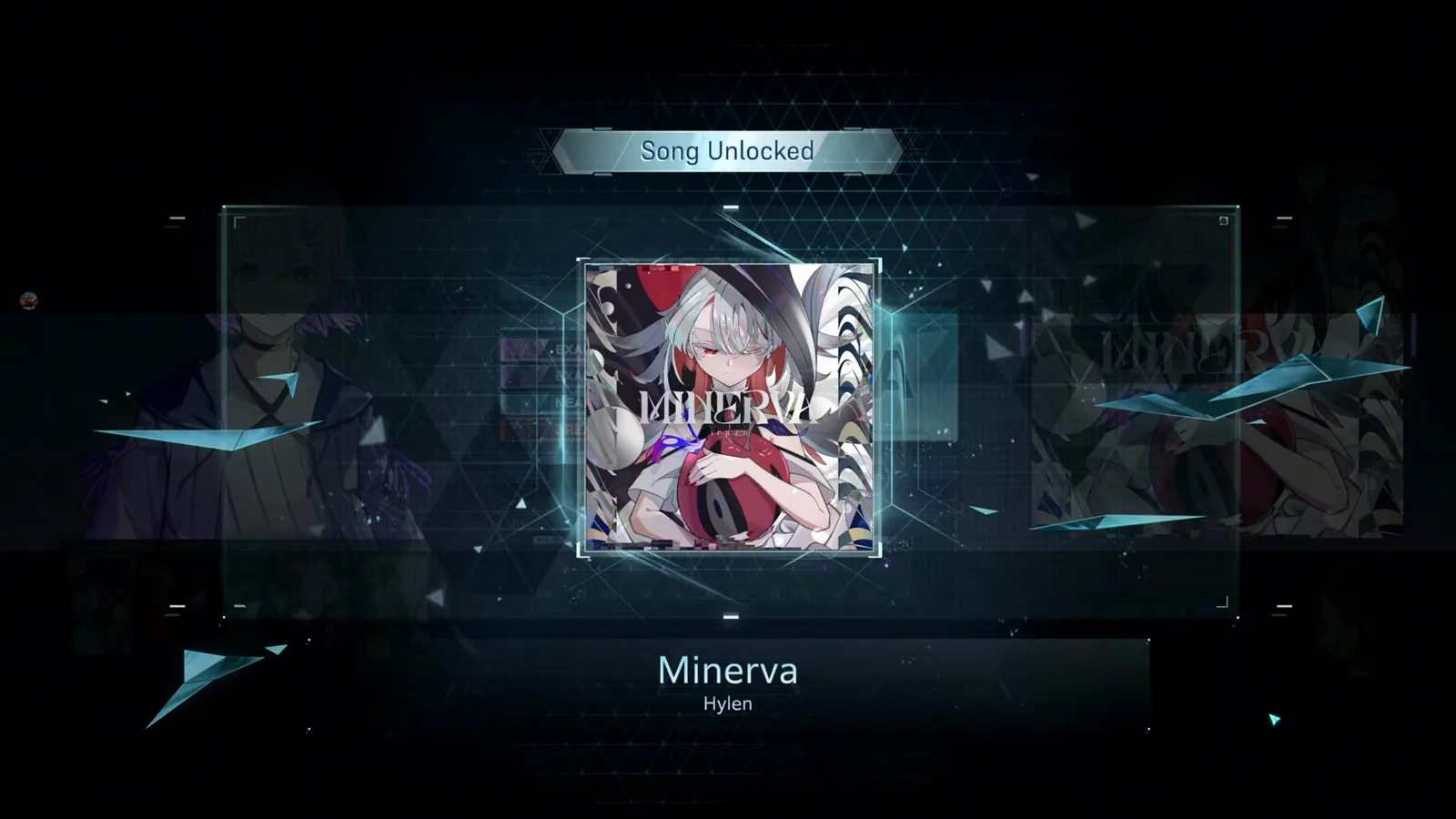 Clearing Minerva ULT 9 turns the Song Unlocked reveal for Hylen's track into the In Falsus reward screen Clearing Minerva ULT 9 turns the Song Unlocked reveal for Hylen's track into the In Falsus reward screen