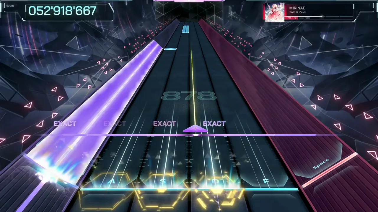 Four EXACT calls line up over a gold hex hold row as a violet beam floods the left lanes at 052'918'667