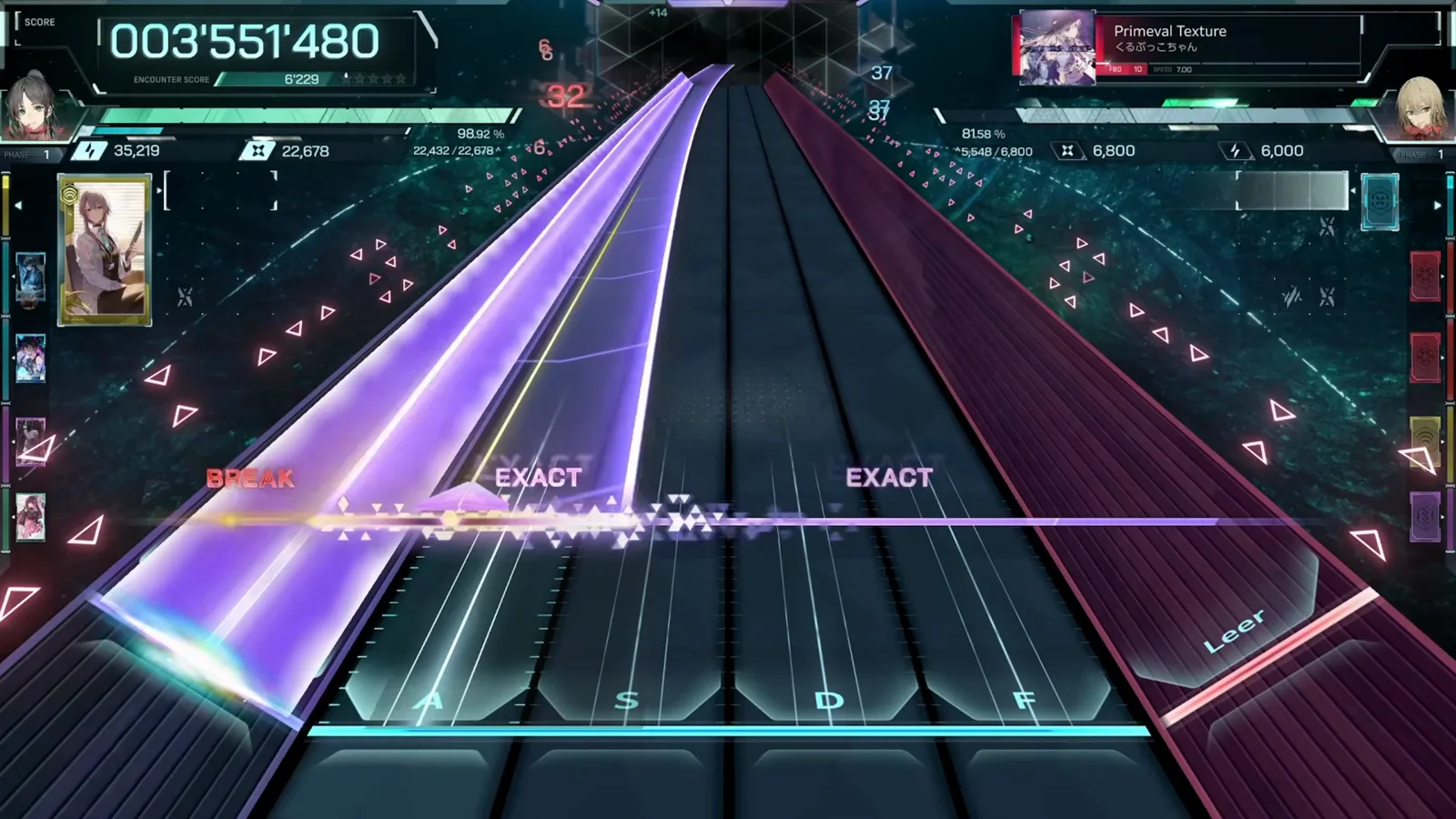 A wide purple field and a pink BREAK open the Primeval Texture FBD 10 chart at 003 551 480 in In Falsus A wide purple field and a pink BREAK open the Primeval Texture FBD 10 chart at 003 551 480 in In Falsus