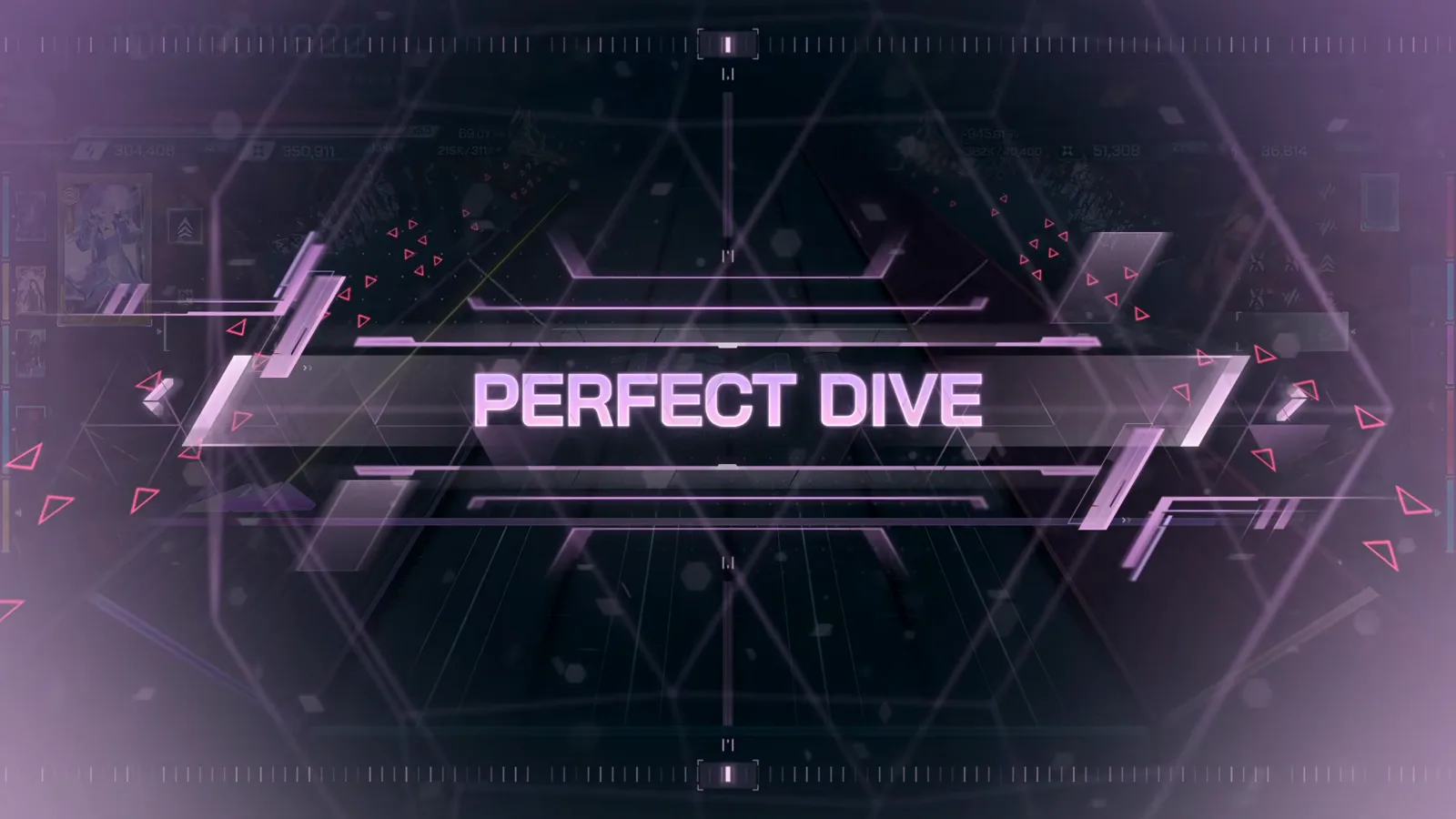 A full-screen PERFECT DIVE banner seals a zero-BREAK run of Reconnect FBD 11 in In Falsus A full-screen PERFECT DIVE banner seals a zero-BREAK run of Reconnect FBD 11 in In Falsus