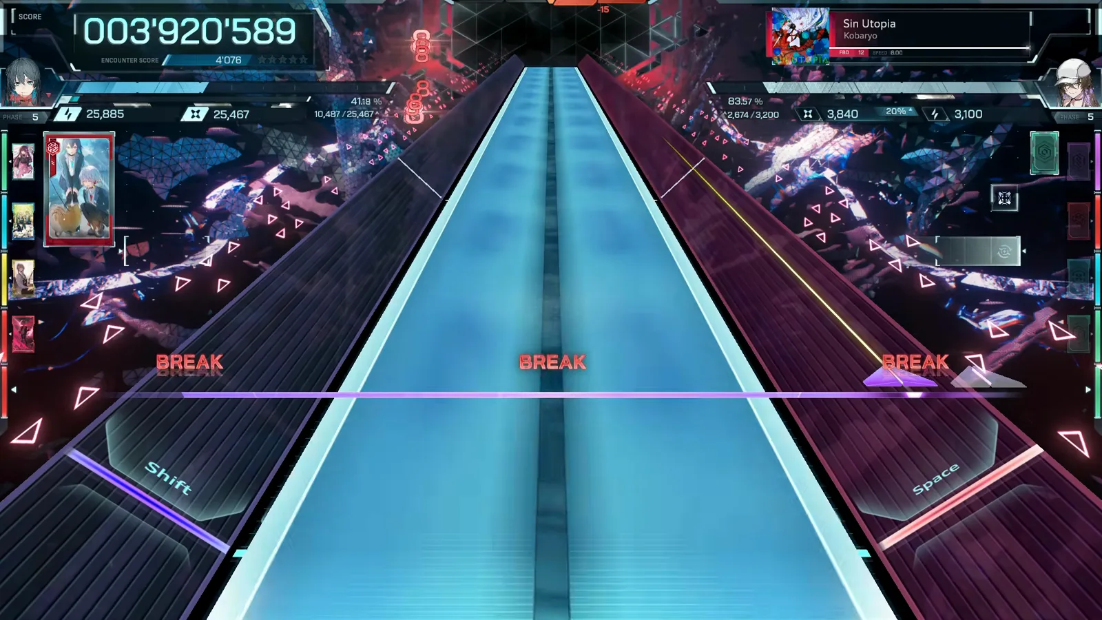 In Falsus chart preview finale: a cyan flood covers the field as the Sin Utopia FBD 12 score stays frozen at 003'920'589 In Falsus chart preview finale: a cyan flood covers the field as the Sin Utopia FBD 12 score stays frozen at 003'920'589