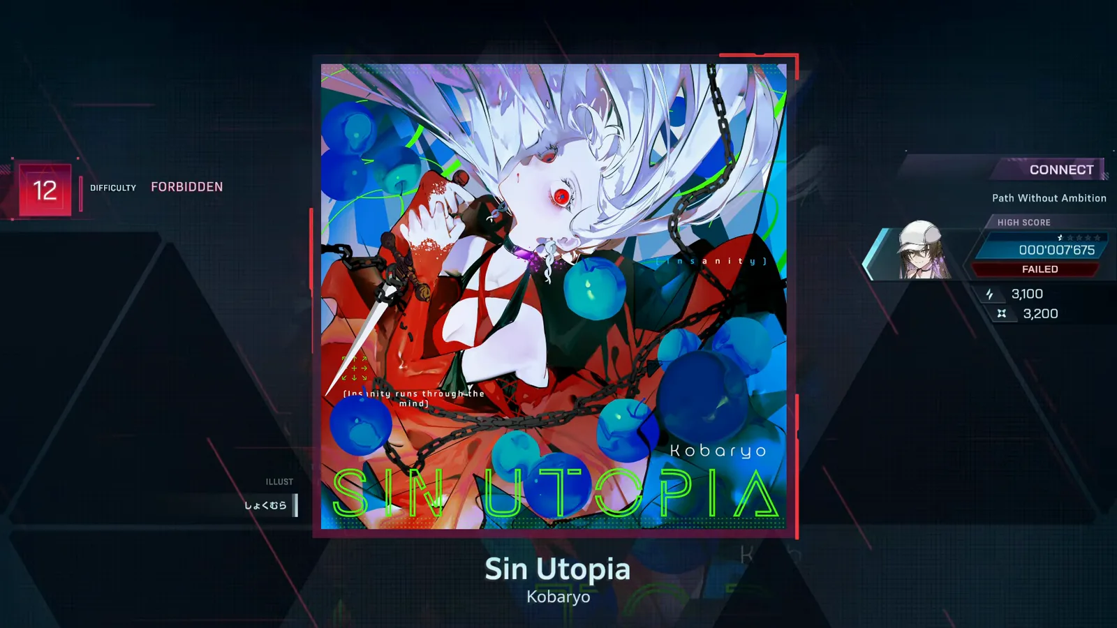 In Falsus Sin Utopia detail screen reading Difficulty FORBIDDEN 12 beside the Connect encounter Path Without Ambition In Falsus Sin Utopia detail screen reading Difficulty FORBIDDEN 12 beside the Connect encounter Path Without Ambition