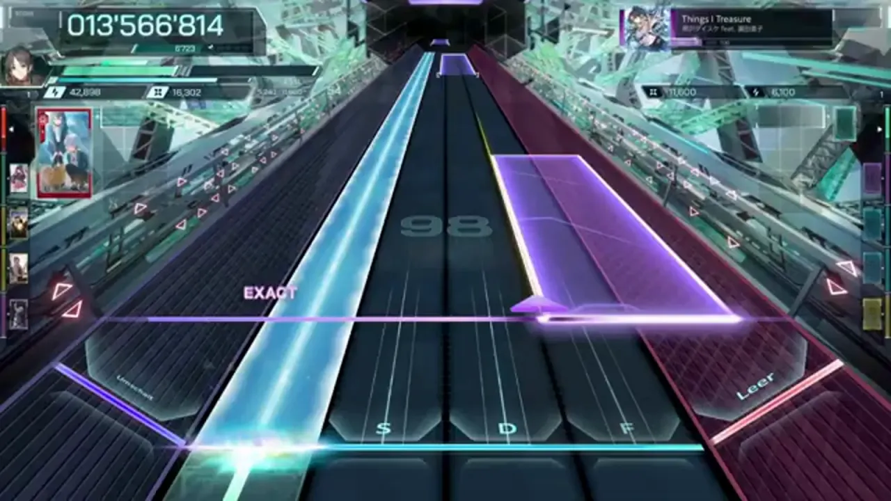 A cyan diagonal and a violet slab cross at 013’566’814 in Things I Treasure ULT 9 in In Falsus