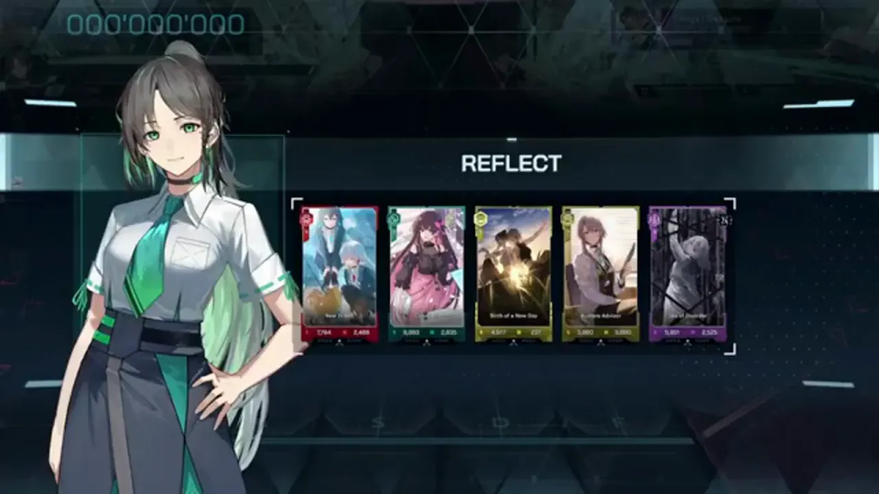REFLECT deck pick before the Things I Treasure ULT 9 dive in In Falsus: five Connect cards beside the guide character