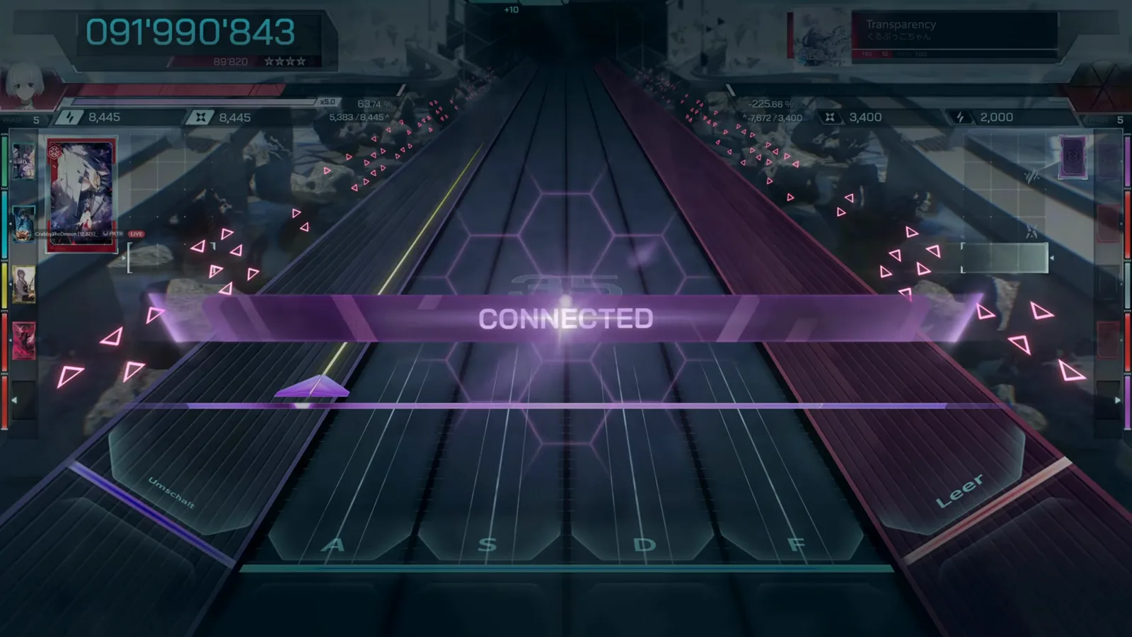 The CONNECTED banner seals the encounter over the final 091 990 843 score in Transparency FBD 10 in In Falsus
