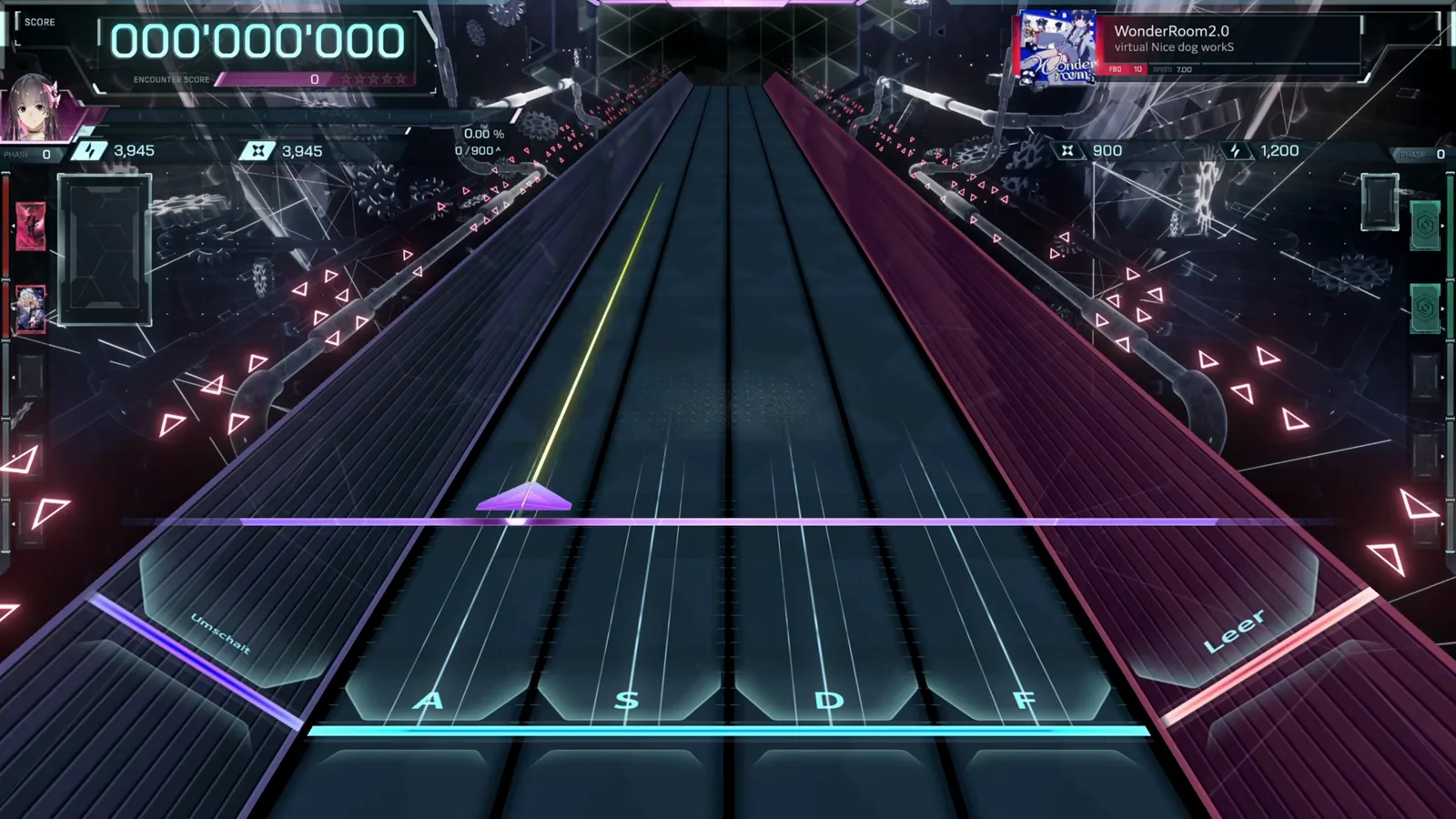 Phase 0 of WonderRoom2.0 FBD 10 in In Falsus shows an empty field, score 000 000 000 and five empty encounter stars Phase 0 of WonderRoom2.0 FBD 10 in In Falsus shows an empty field, score 000 000 000 and five empty encounter stars